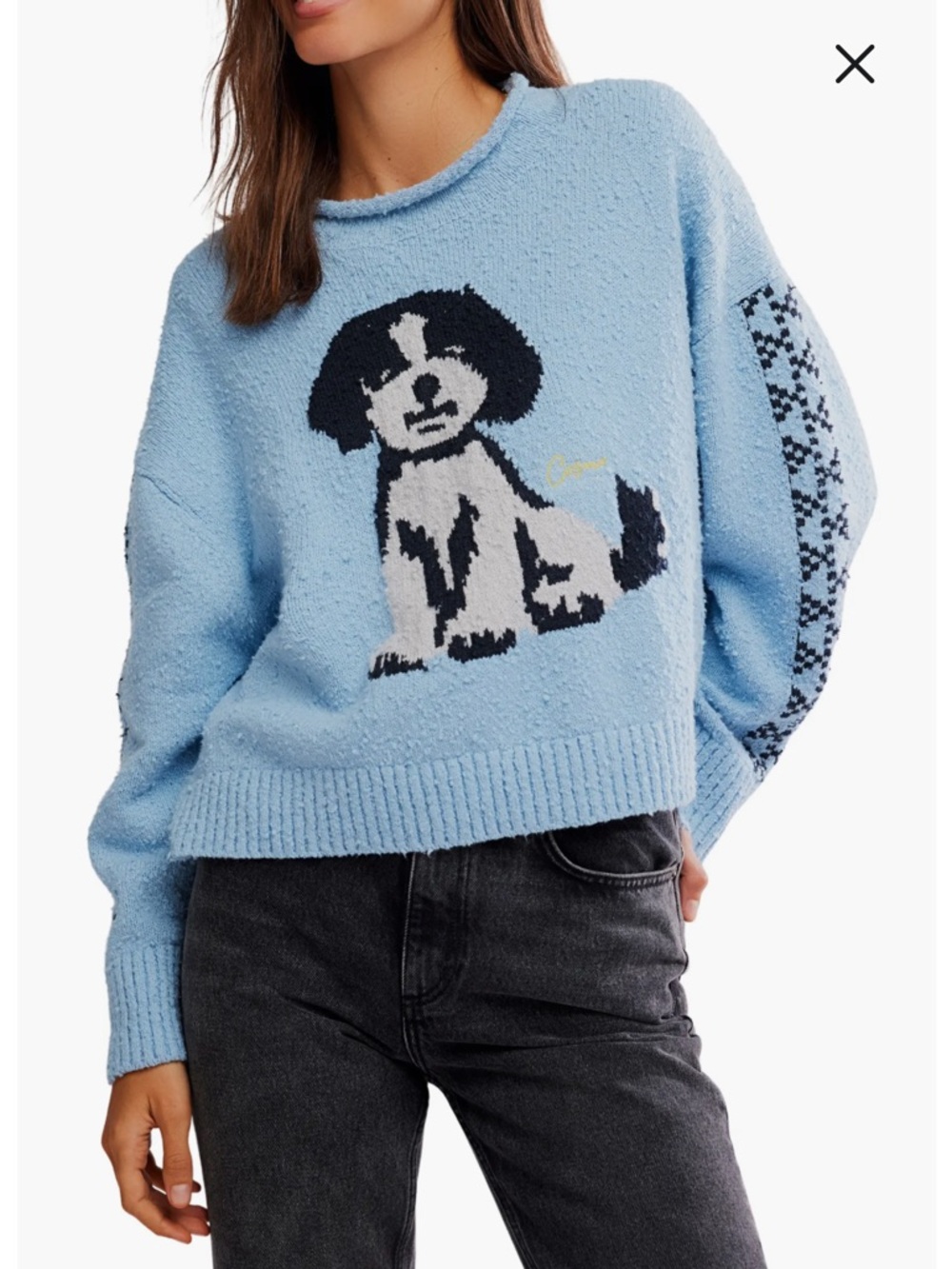Free People Story Book Cotton Blend Sweater